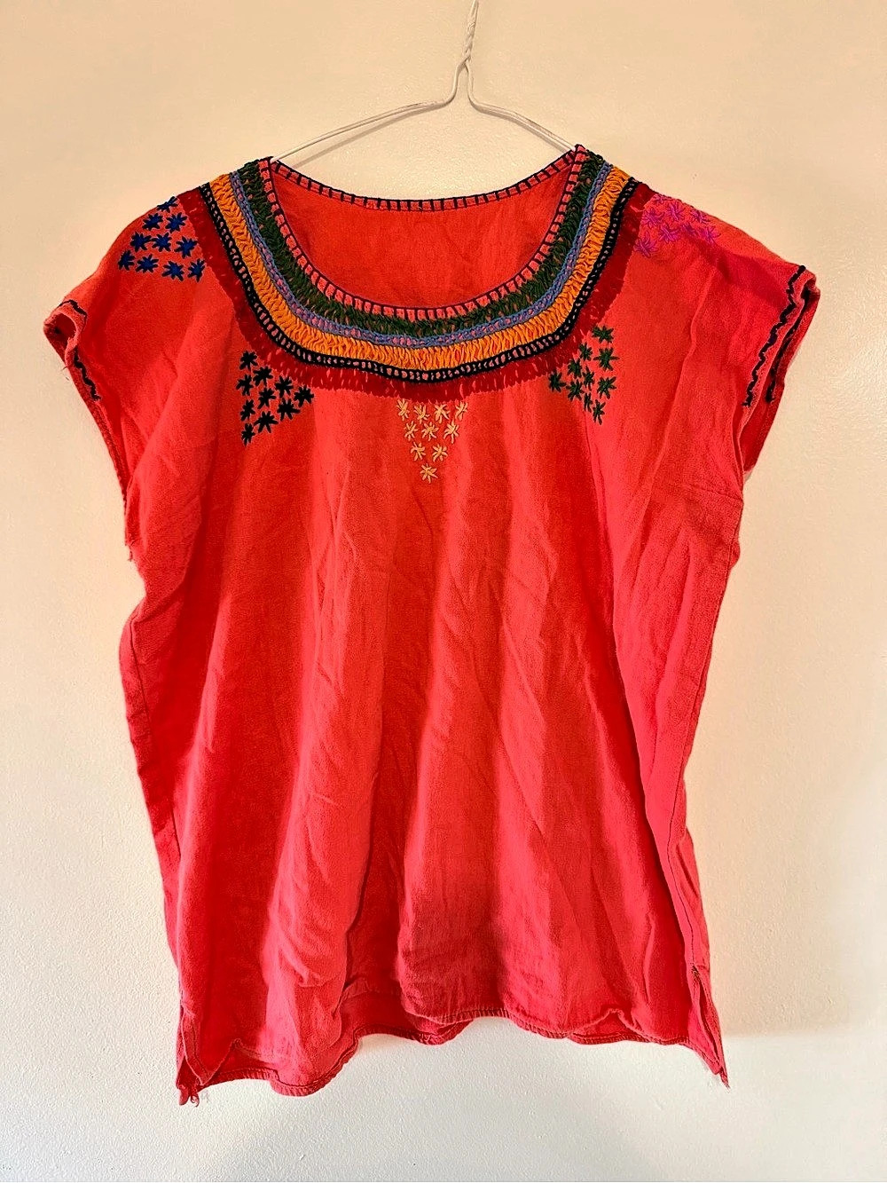 Latin American Embroidered Pink Top